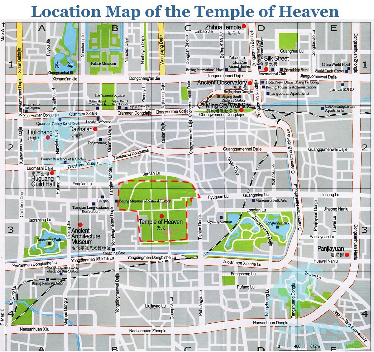 mapa chrám nebies 