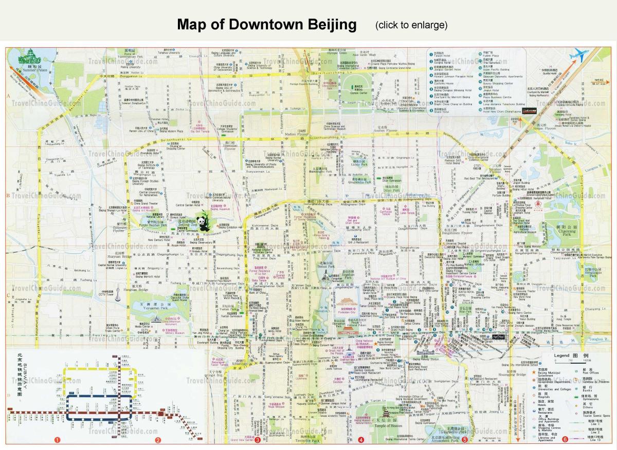 Peking vyhliadkové mapu