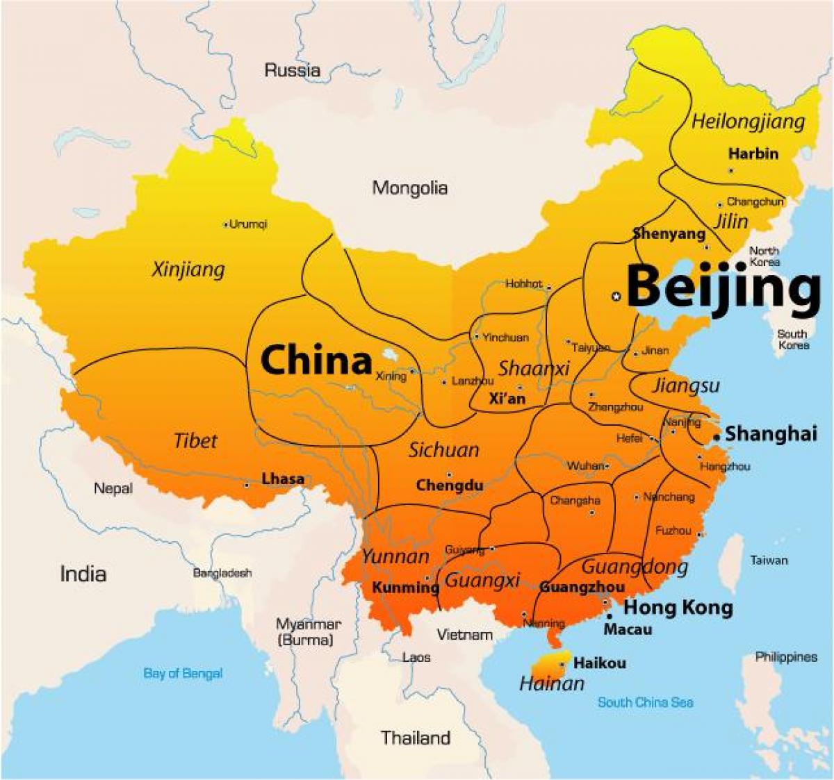 Peking na mape