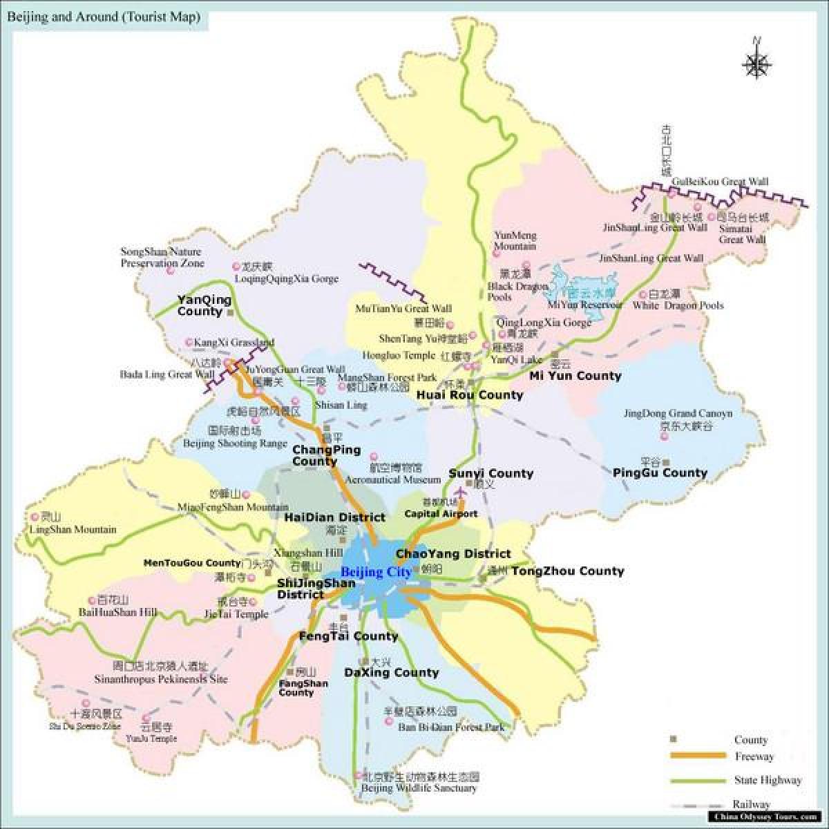 mapu Pekingu oblasti