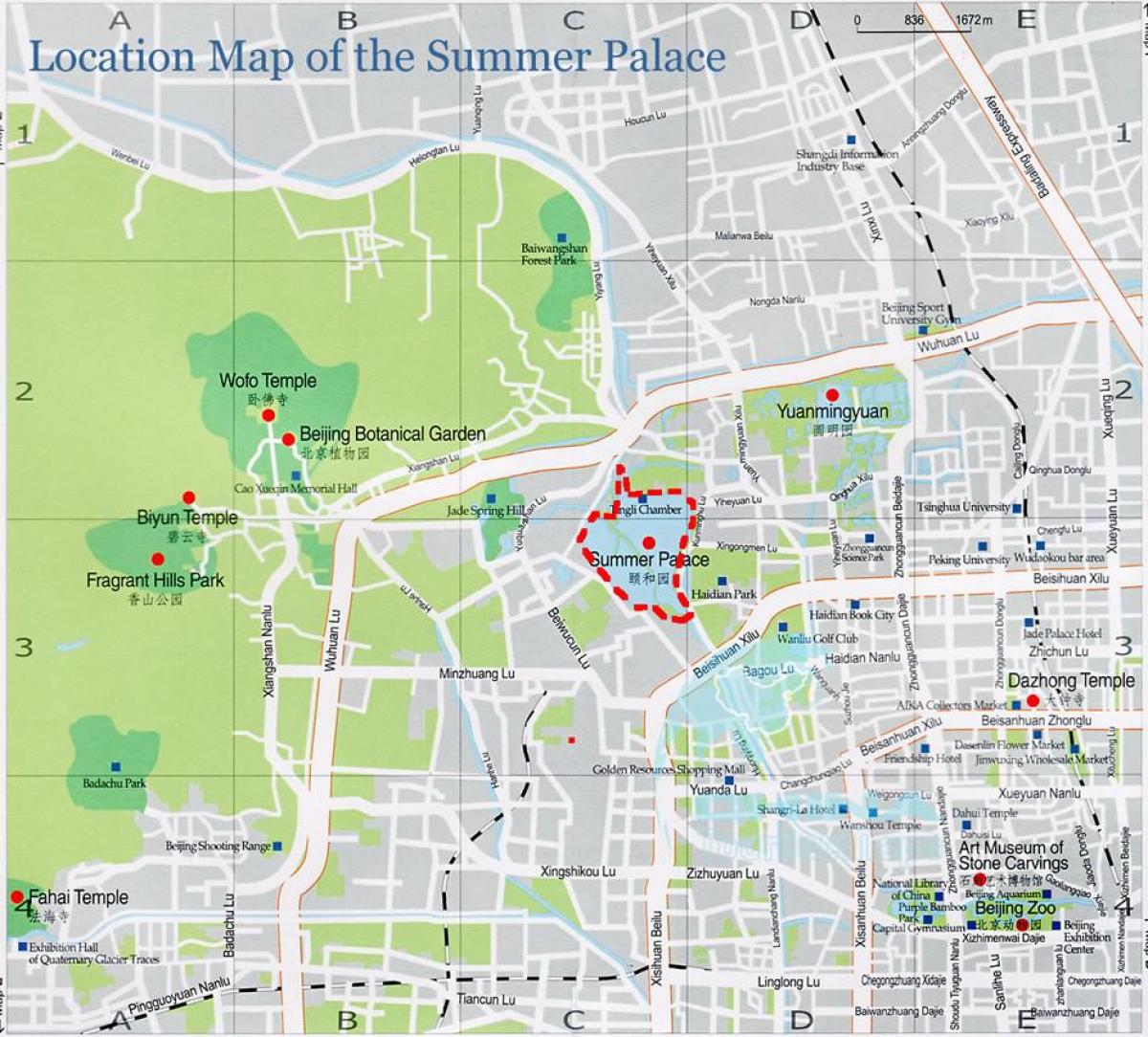 mapa summer palace Beijing