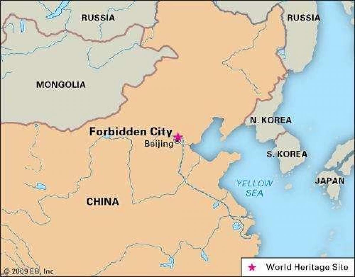 zakázané mesto Číny mapu