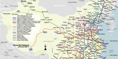 Peking železničnú mapu
