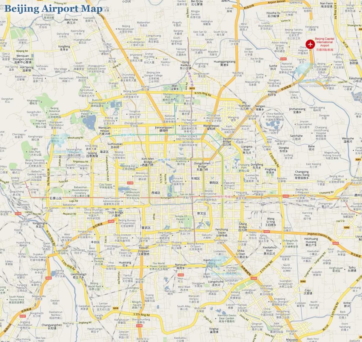 Beijing capital airport mapu