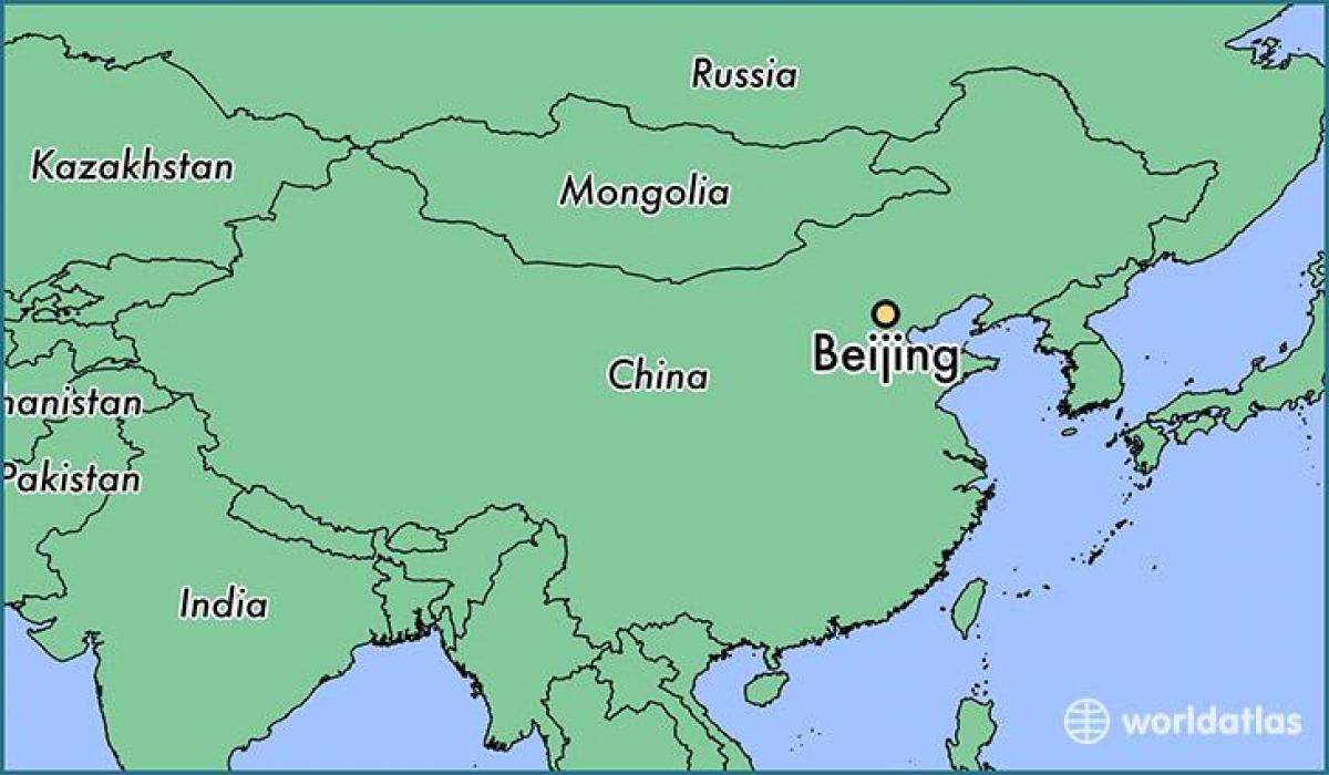 Peking, Čína mapa sveta