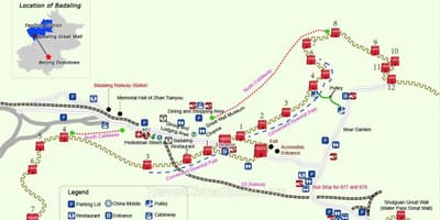 Peking veľká nástenná mapa