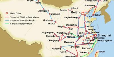 Šanghaj bullet train mapu
