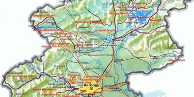Mapu Pekingu topografické