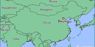 Mapu Číny ukazuje Pekingu